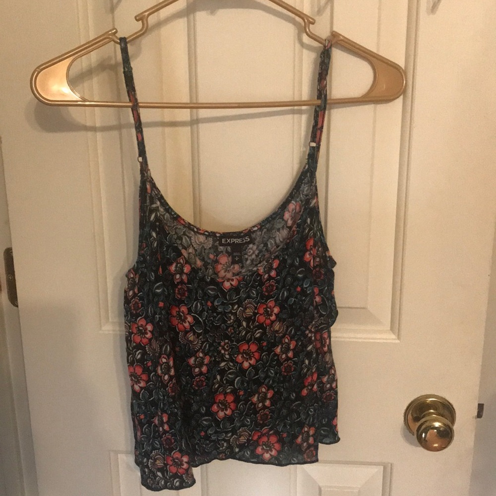 Express cropped sleeveless top size small